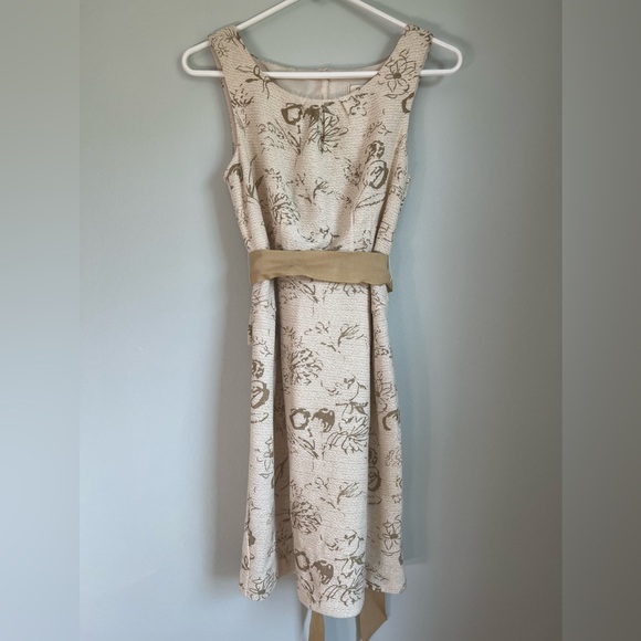 Moulinette Soeurs Dresses & Skirts - Moulinette Soeurs | Gold Window Pane Peplum Dress